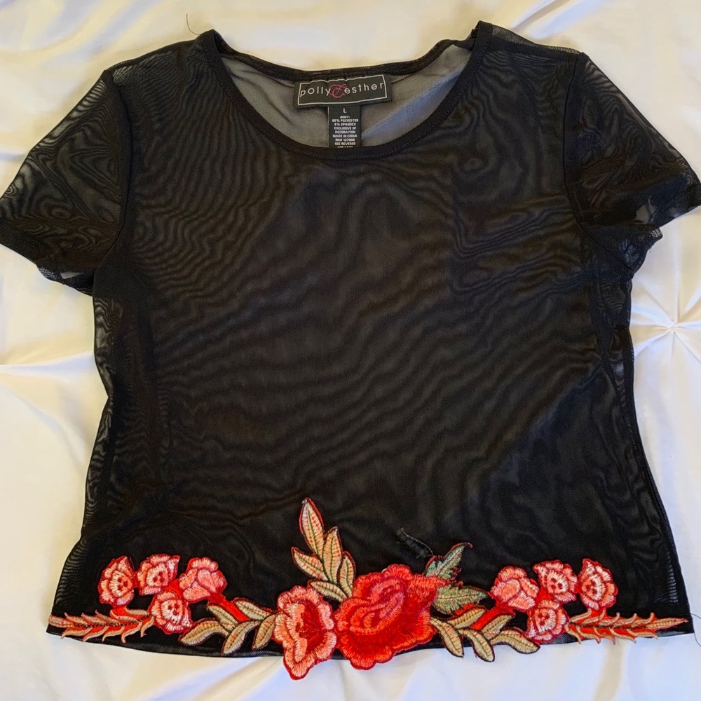 see through crop top